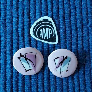 Vintage Large, Round, Hand-painted, Porcelain, Post Earrings, Light Pink